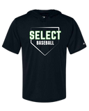 BLACK ADULT SHORT SLEEVE HOODED PERFORMANCE ( 2 DESIGNS )