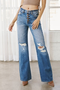 KanCan Flare Distressed Jean