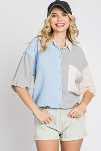 Spring Woven Button Down