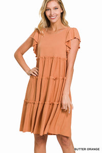 Ruffle Sleeve Spring Dress